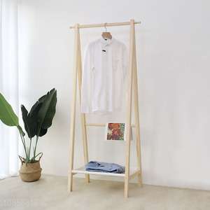 Wholesale cloakroom simple <em>clothes</em> <em>rack</em> kids wooden coat hangers