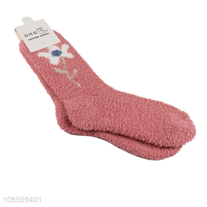 Hot products warm winter indoor floor plush cotton socks