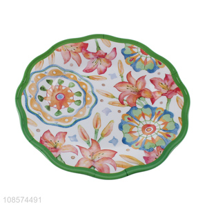 China products flower pattern home restaurant melamine plate