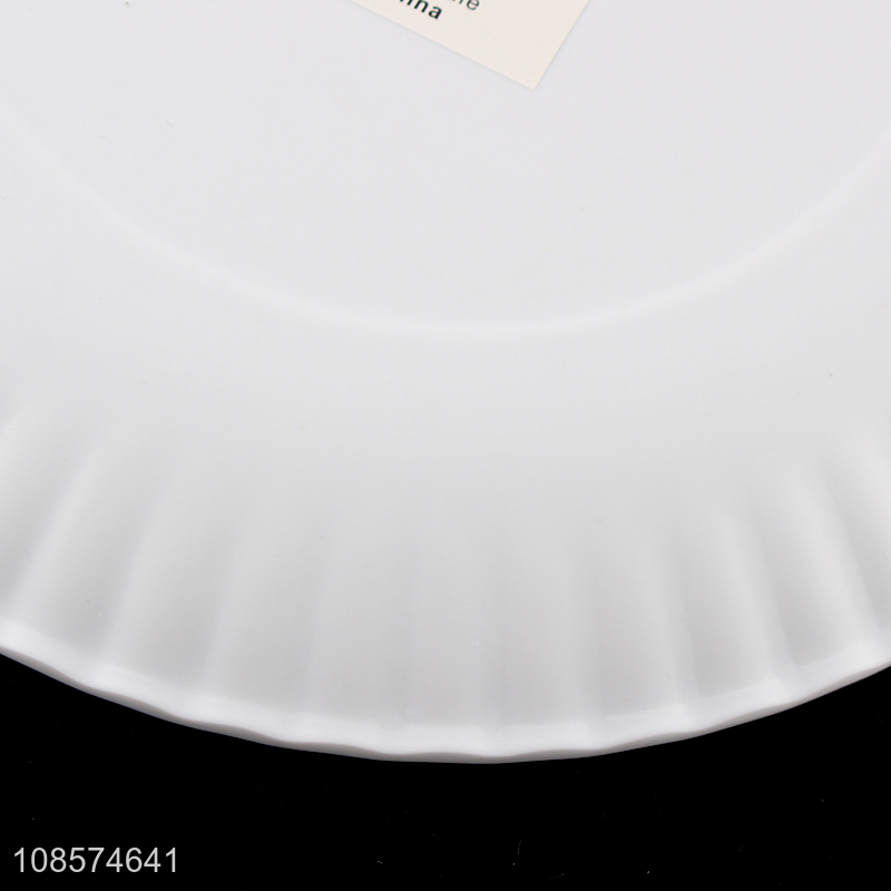 Most popular white round decorative melamine plate for sale