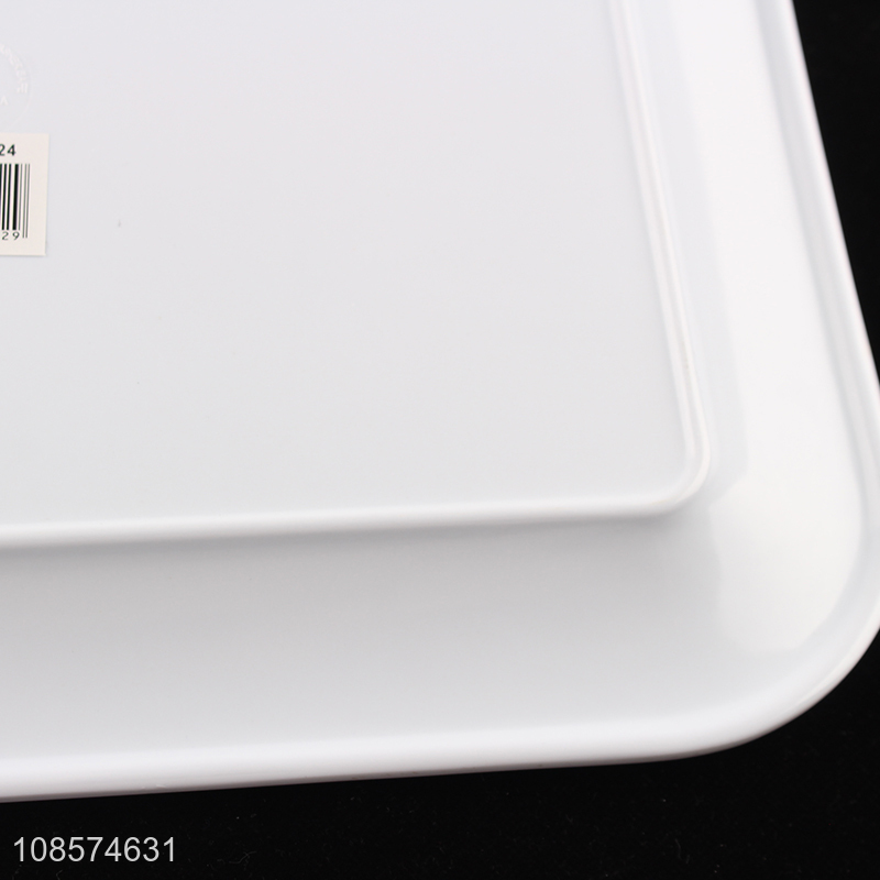 Latest products white rectangle melamine dinner plate