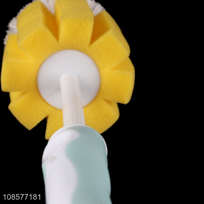 Low price plastic handle sponge cup bottle brush for sale