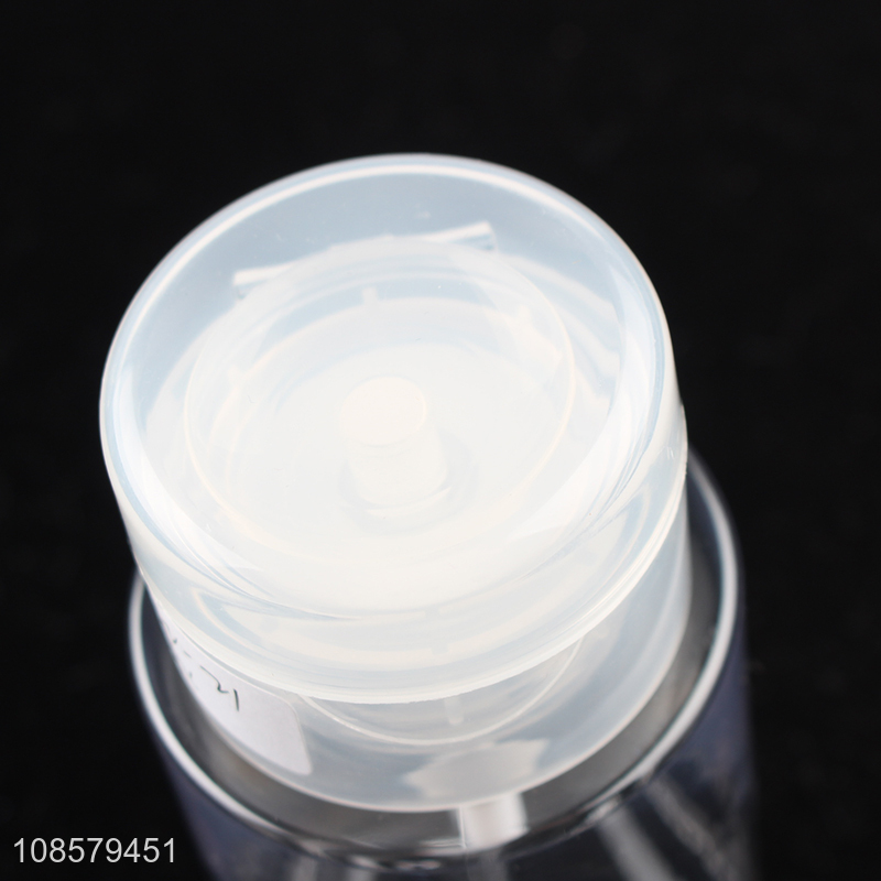 Wholesale 150ml plastic nail polish remover bottle with pump