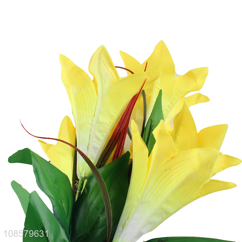 Hot selling 5heads artificial lilies fake flower for decoration