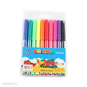 Factory <em>wholesale</em> 10pcs plastic <em>water</em> <em>color</em> pencils for kids drawing