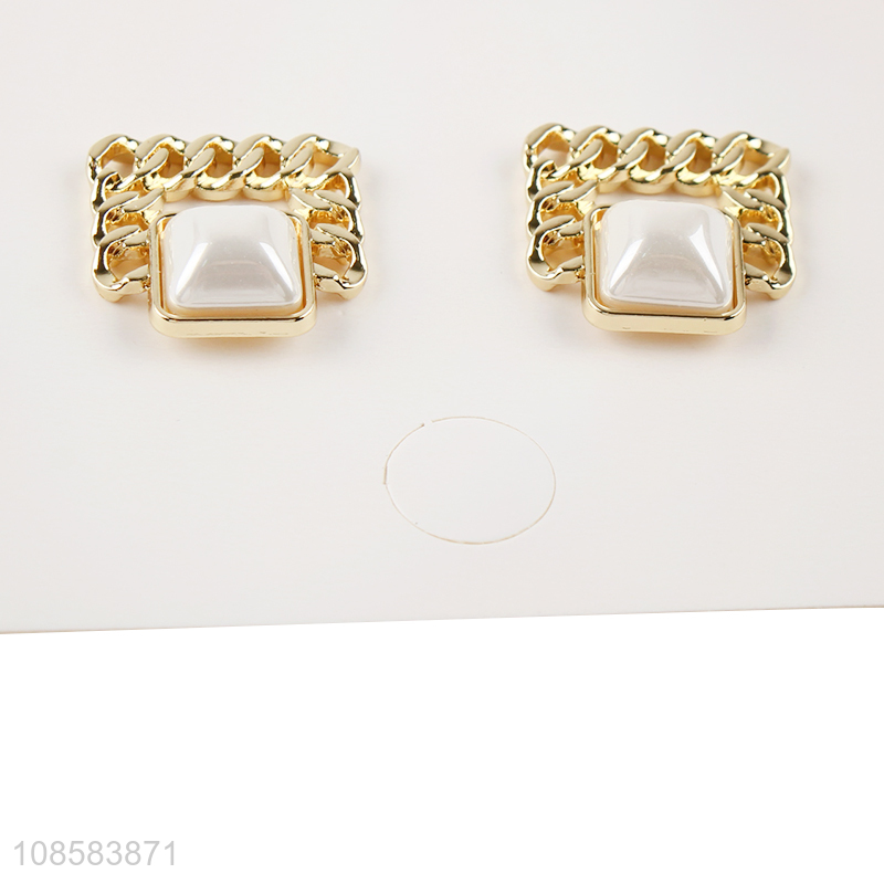 China wholesale fashion pearl earrings ear studs for jewelry