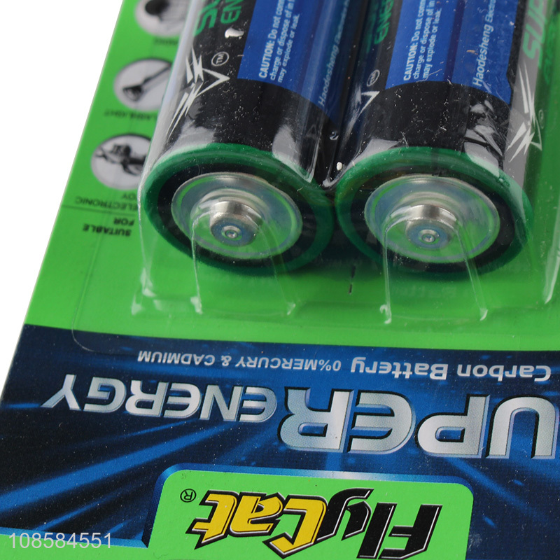 Factory supply 2 pieces 1.5V type C carbon-zinc batteries