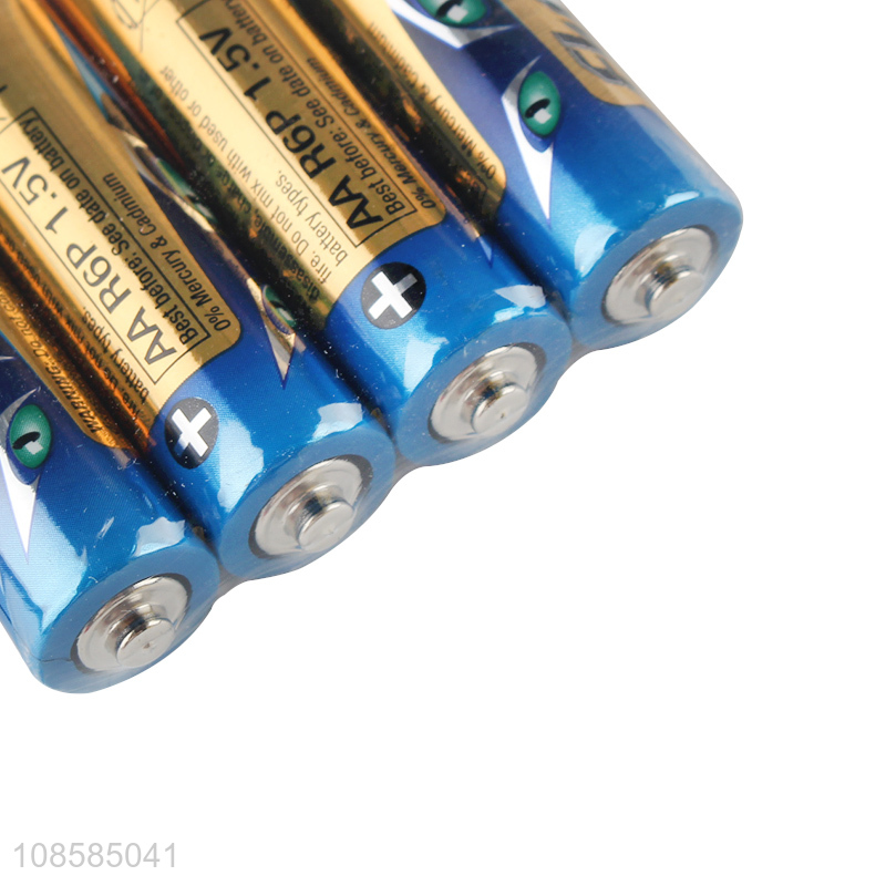High quality 4 pieces 1.5V AA carbon-zinc batteries