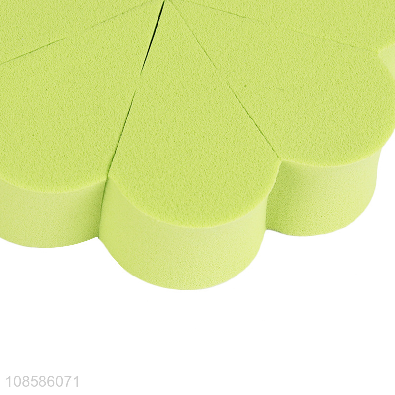 Factory supply green washable makeup puff cosmetic sponge