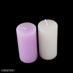 Wholesale colored pillar candle paraffin wax candle for decoration