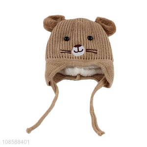 Factory supply cartoon children warm winter earmuffs hat for sale