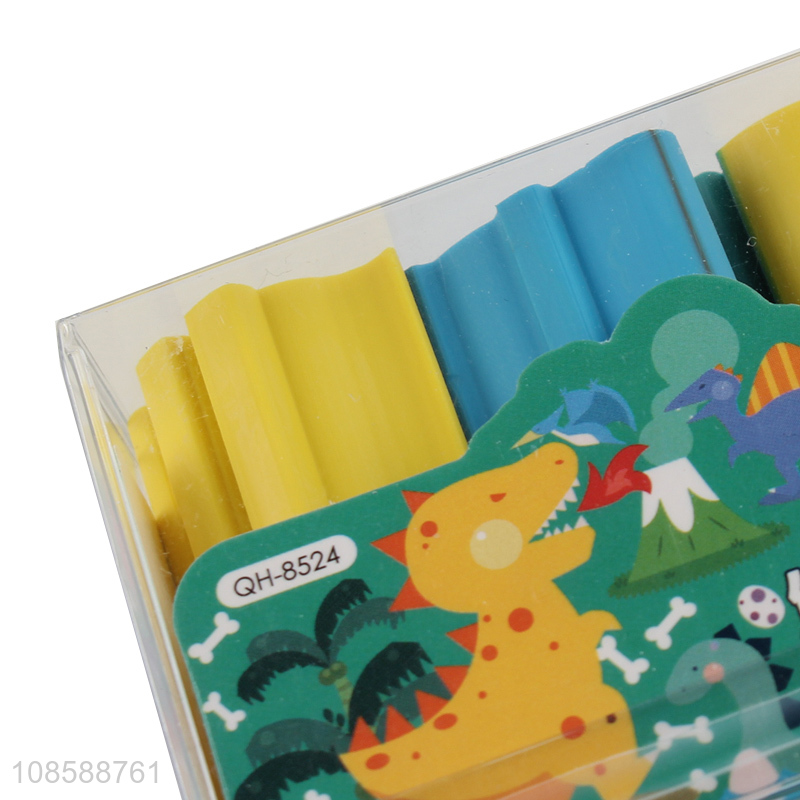 Best selling cartoon dinosaur shape eraser set for stationery