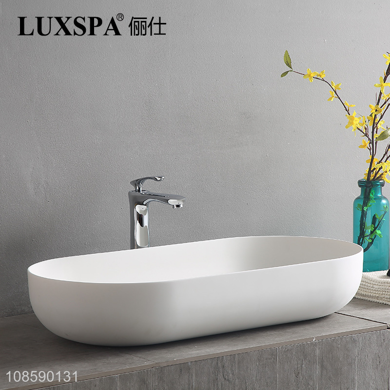 Good quality countertop vessel artificial stone sink for cabinet
