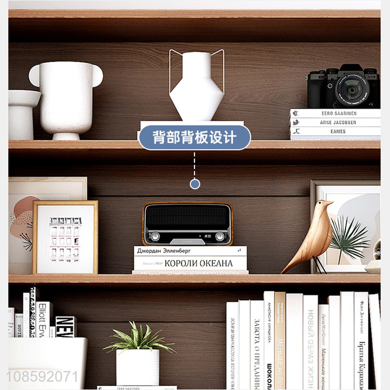 Good quality 5-tier bookcase floor standing bookshelf wholesale