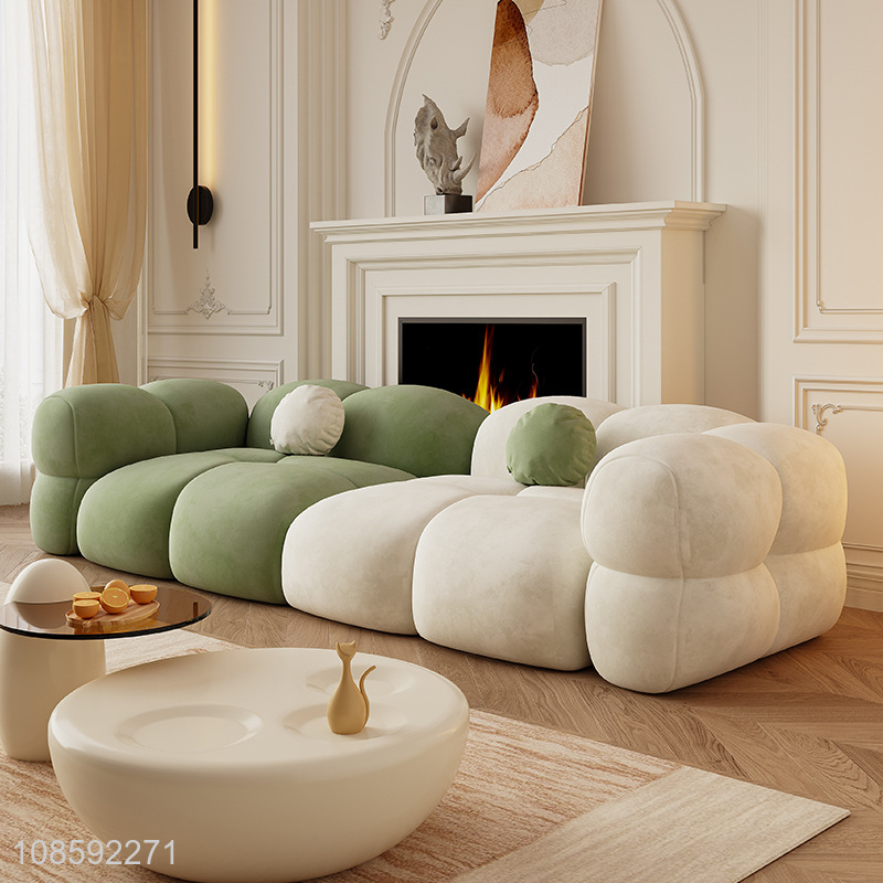 Hot selling apartment living room fabric sofa combina