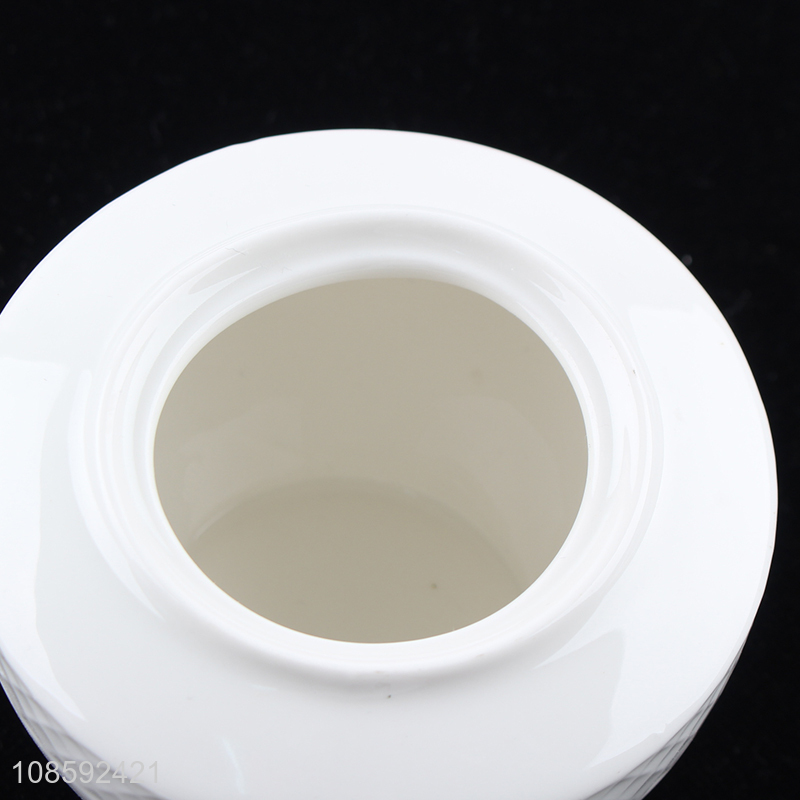 High quality ceramic sugar jar porcelain sugar pot with lid