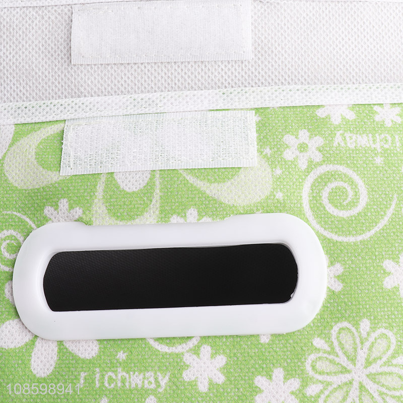 Wholesale printed foldable nonwoven storage box cloth storage bin