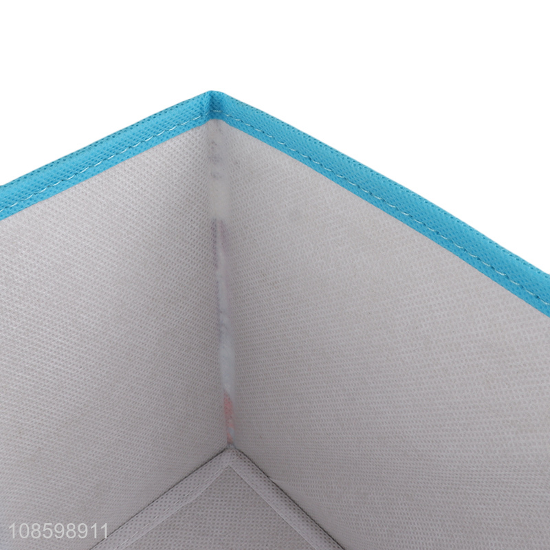 Custom logo foldable nonwoven storage box with lid for toys