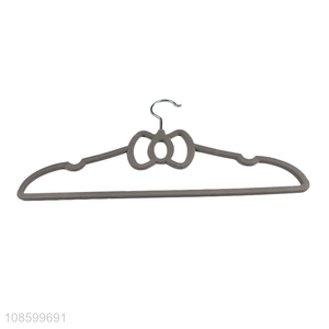 Factory supply flocking coat hanger non-slip wardrobe hangers