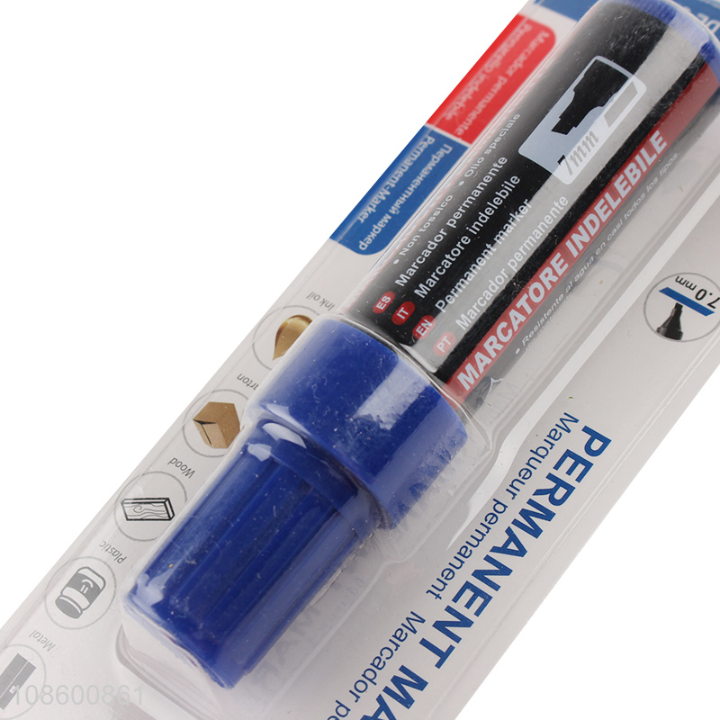 Wholesale blue ink permanent marker for carton, wood and plastic