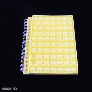 Wholesale silicone cover pops push bubble finger fidget spiral notebooks