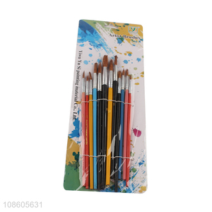 Good price 12pcs paint brush set oil painting brush set wholesale