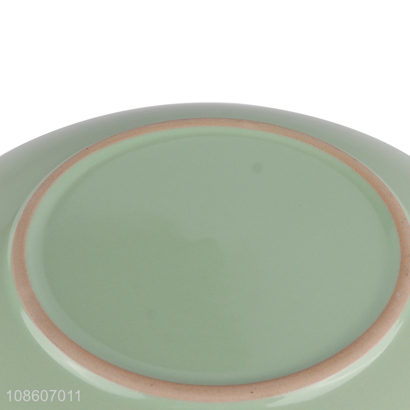 Good quality ceramic shallow sald plate porcelain pasta plate