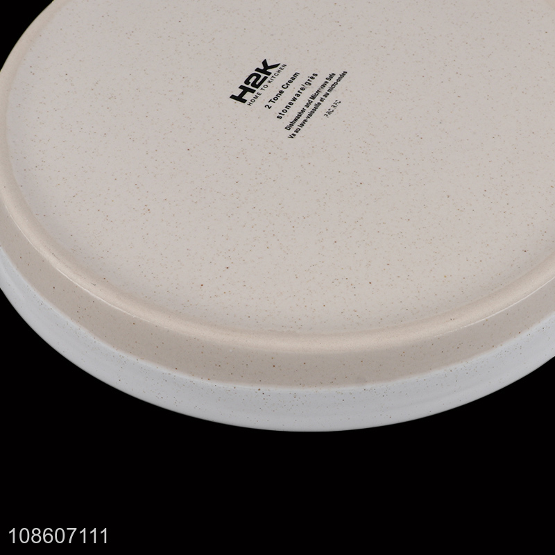 New products ceramic shallow plate dessert snack plate for sale