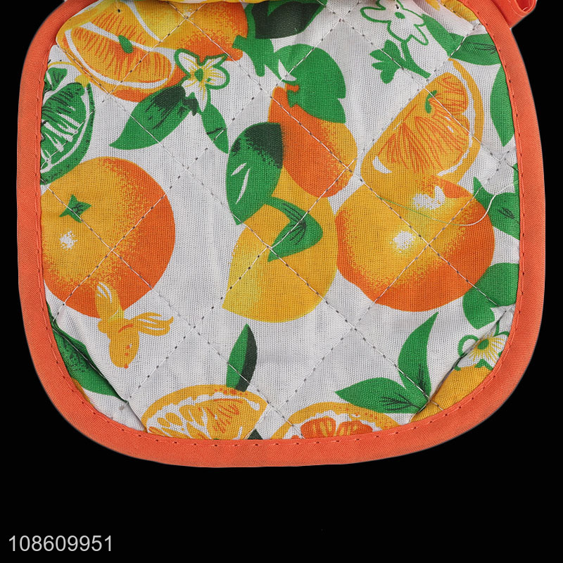 Wholesale printed microwave oven mitt and pot holder set kitchen accessories