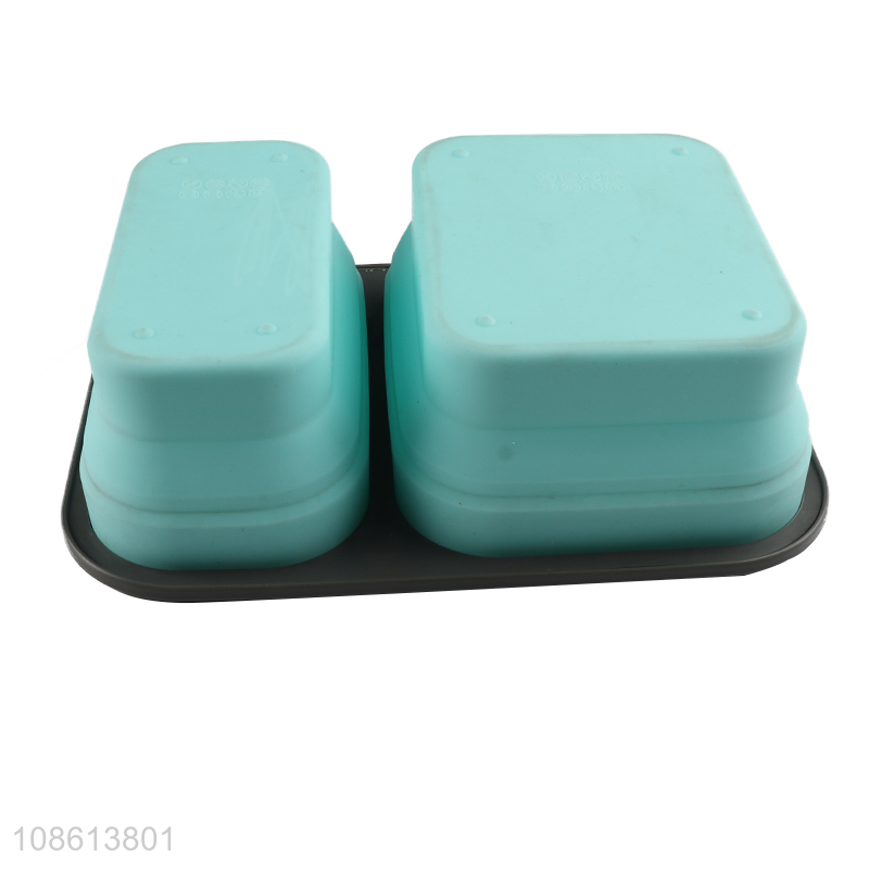 Good quality collapsible silicone lunch box reusable folding bento box