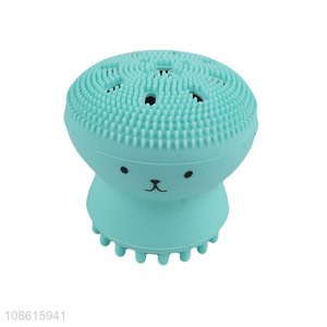 Hot selling cute skin-friendly manual silicone facial cleansing brush