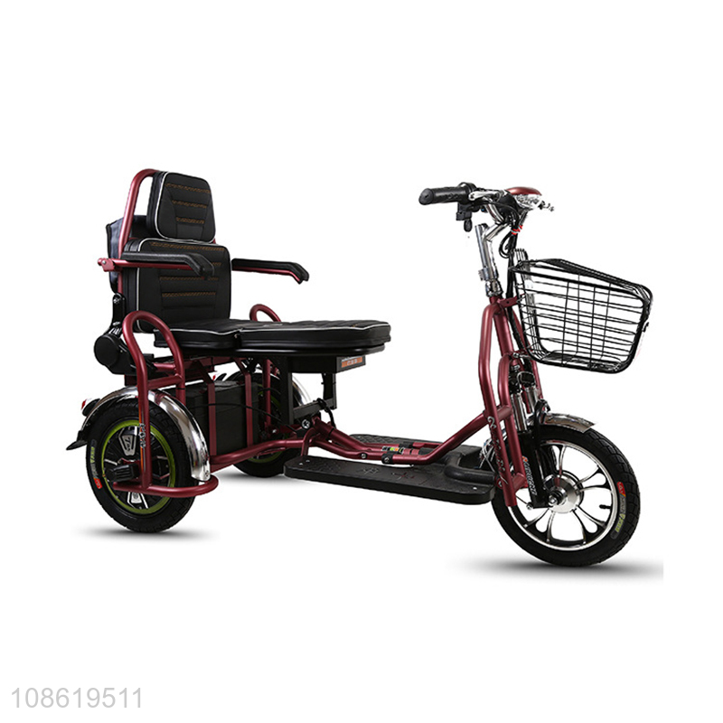 New product lithium battery three-gear speed folding electric tricycle for 2 person