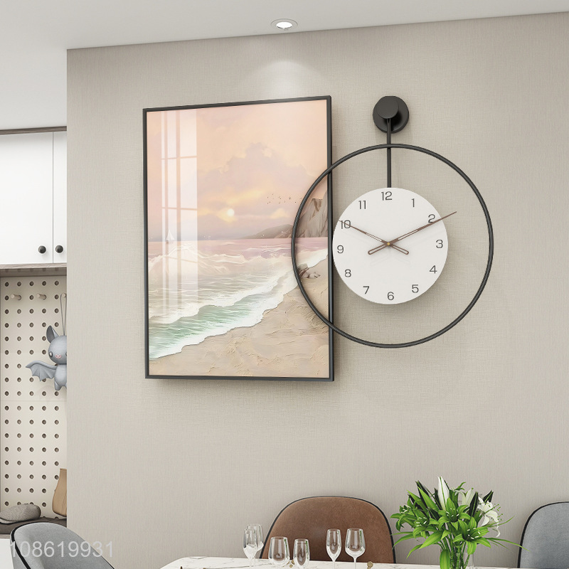 Hot product decorative large metal wall clock minimalist wall clock