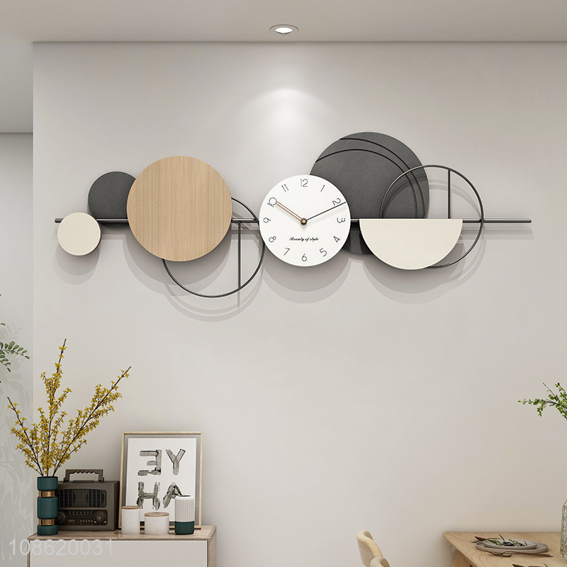 Factory supply Nordic style luxury big metal wall clock quartz clock
