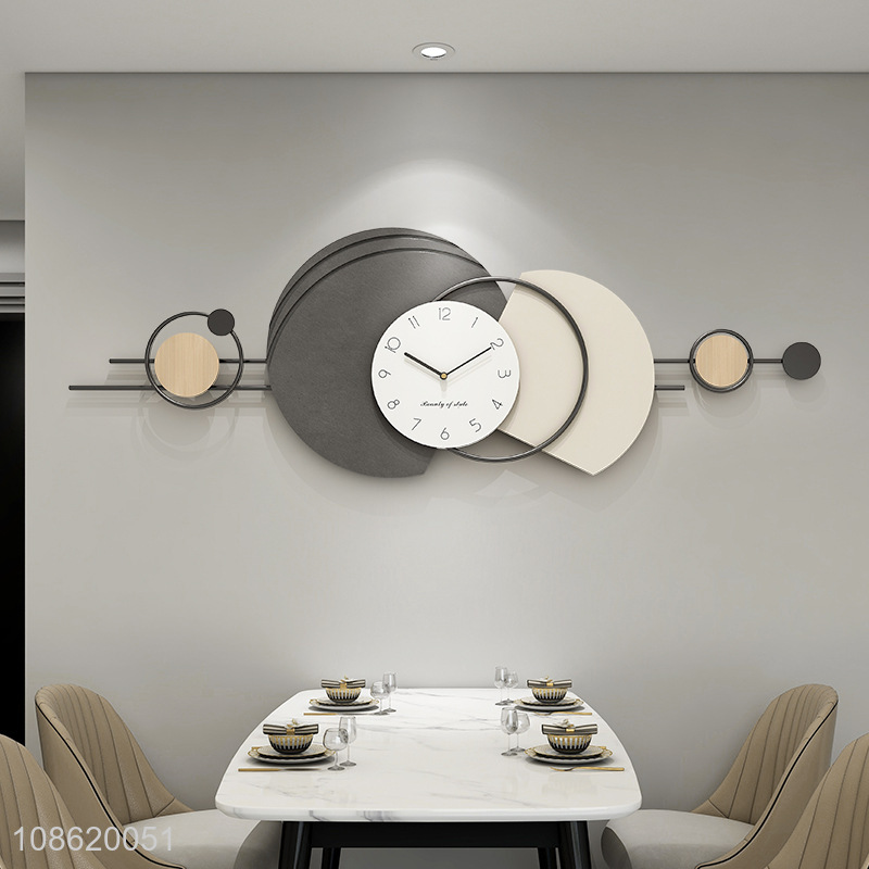 Most popular simple large metal wall clock custom geometric wall clock