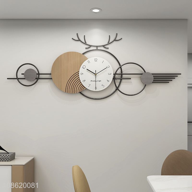 Factory price modern large metal wall clock Nordic style wall clock