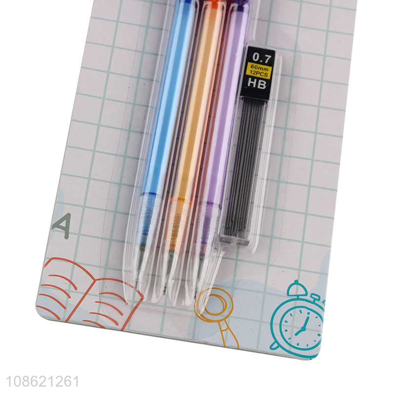 Hot selling school students mechanical pencil with pencil lead