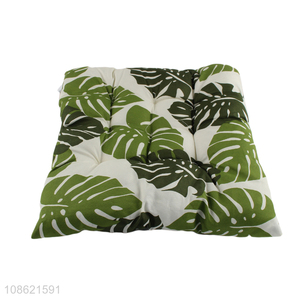 Wholesale green leaves printed anti-slip chair <em>cushion</em> <em>seat</em> pad