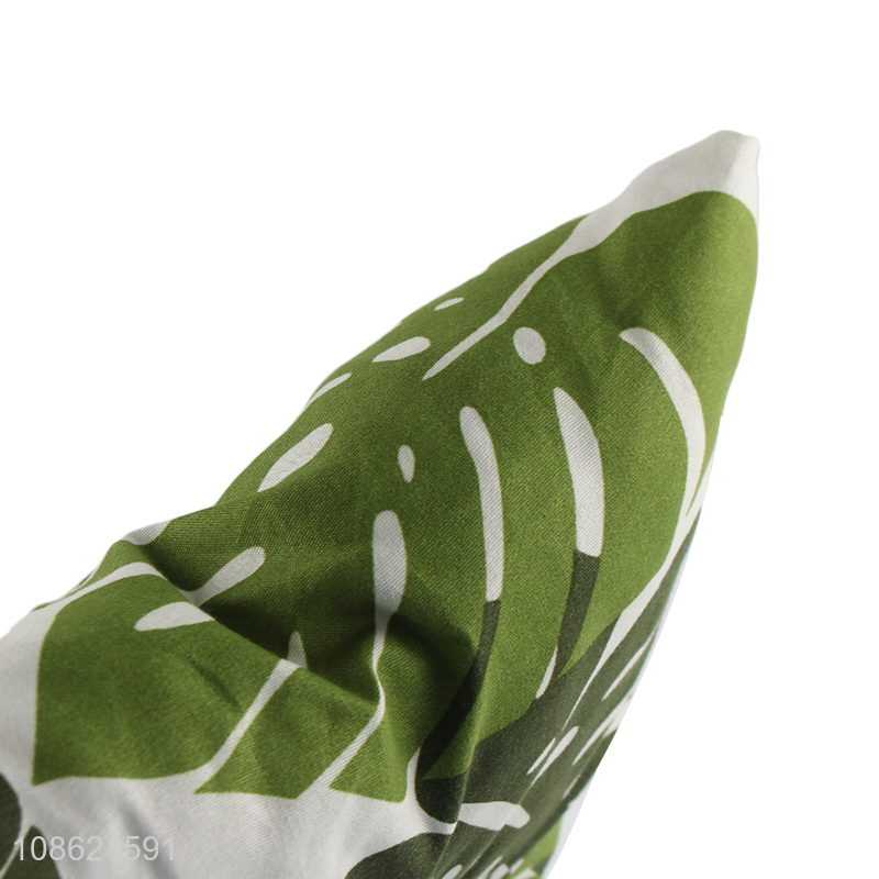 Wholesale green leaves printed anti-slip chair cushion seat pad