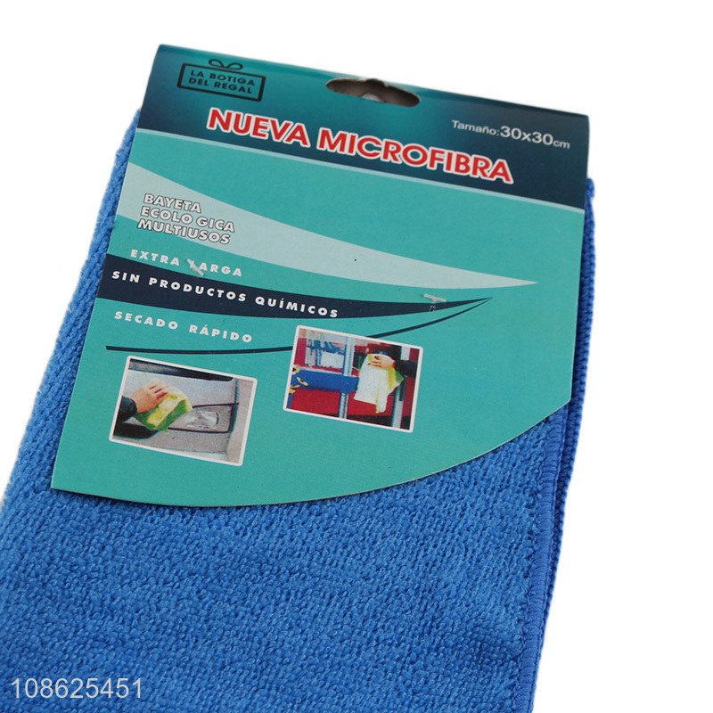 Factory supply square microfiber car cleaning cloth towel