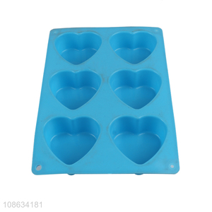 Hot selling bpa free silicone heart shaped cake molds