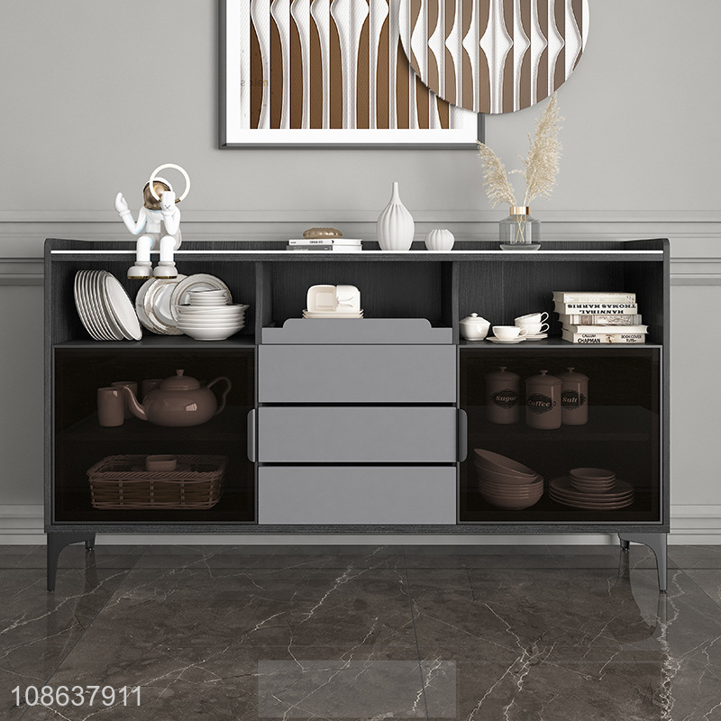 Wholesale high-end modern slate top sideboard kitchen storage cabinet