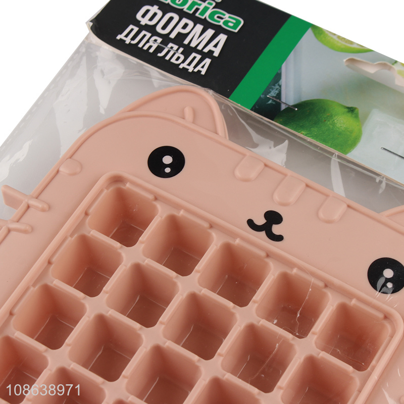 Low price plastic cartoon ice mould with 25 grids
