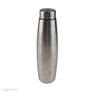 Good quality 1000ml single wall stainless steel water bottle for outdoor camping