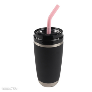 Good quality stainless steel thermal cup straw water cup