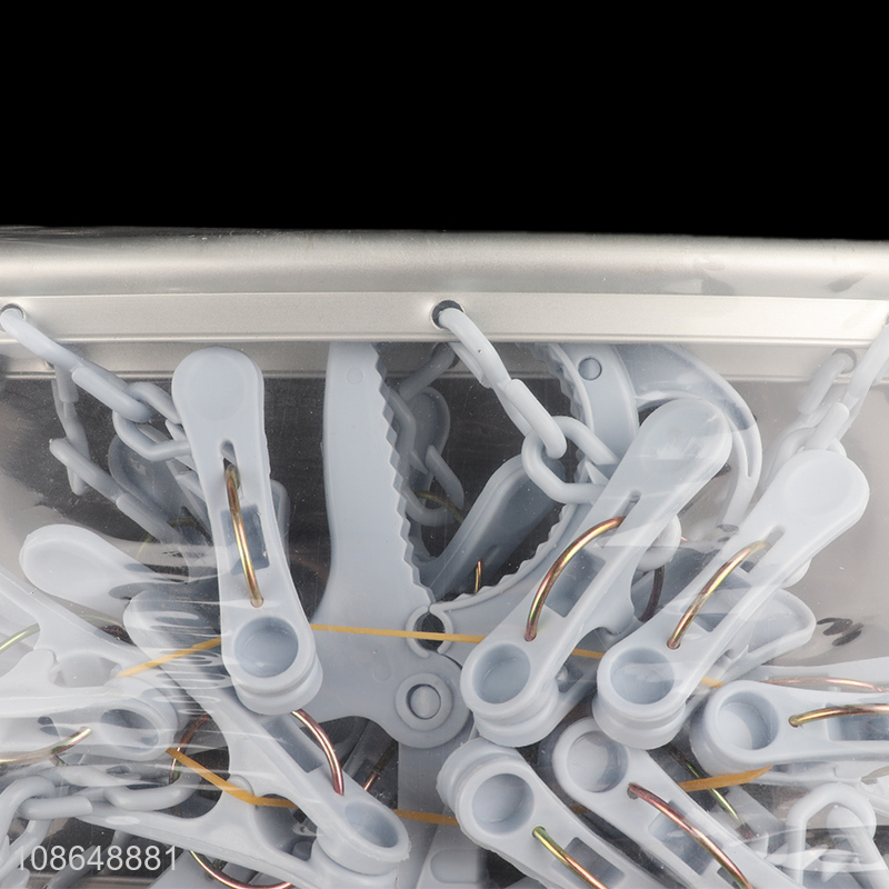 Wholesale 16 clips heavy duty plastic clothespins underwear hanger clips