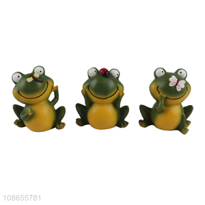 New product resin frog figurine ornaments indoor outdoor <em>decoration</em>