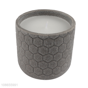 Wholesale paraffin wax scented fragranced candle in ceramic jar