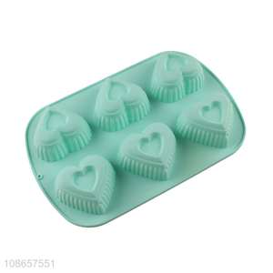 Hot selling heart shaped silicone cake molds/chocolate molds/pudding molds