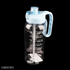 New product food grade bpa free petg plastic water bottle with straw